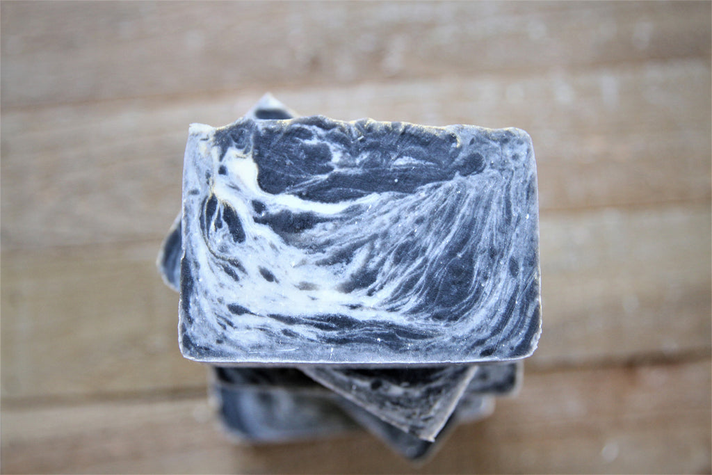 Activated Charcoal Swirl Soap | Handmade Soap | Cold process Soap