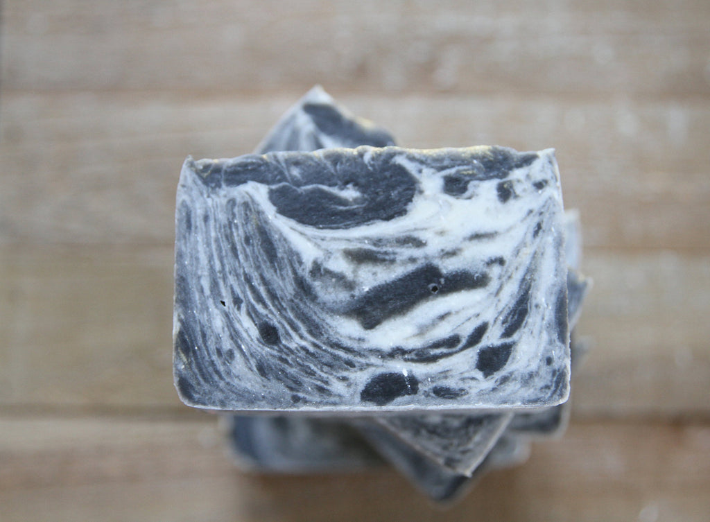 Activated Charcoal Swirl Soap | Handmade Soap | Cold process Soap