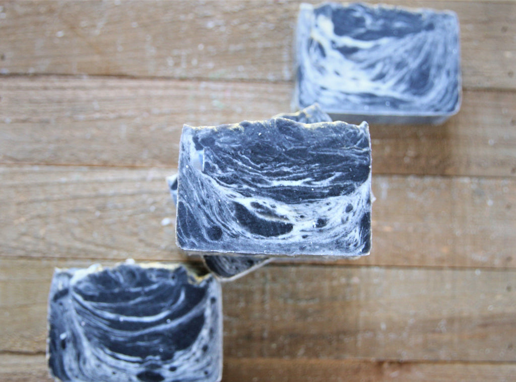Activated Charcoal Swirl Soap | Handmade Soap | Cold process Soap