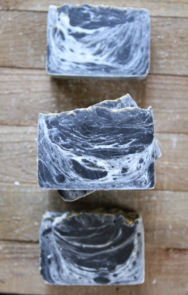 Activated Charcoal Swirl Soap | Handmade Soap | Cold process Soap